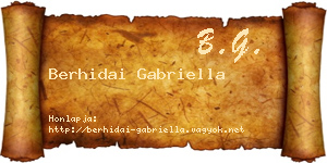Berhidai Gabriella névjegykártya